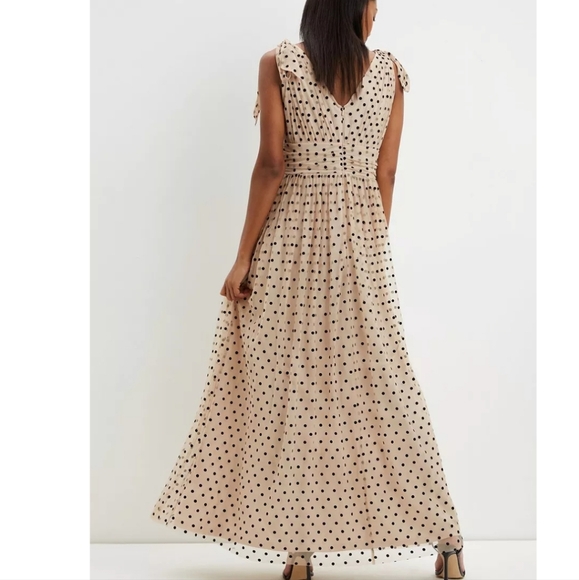 Dorothy Perkins Polka Dot Maxi Dress 10 - Picture 3 of 13